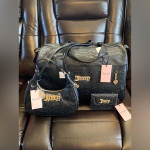 Juicy Couture bag, wallet and duffle bundle